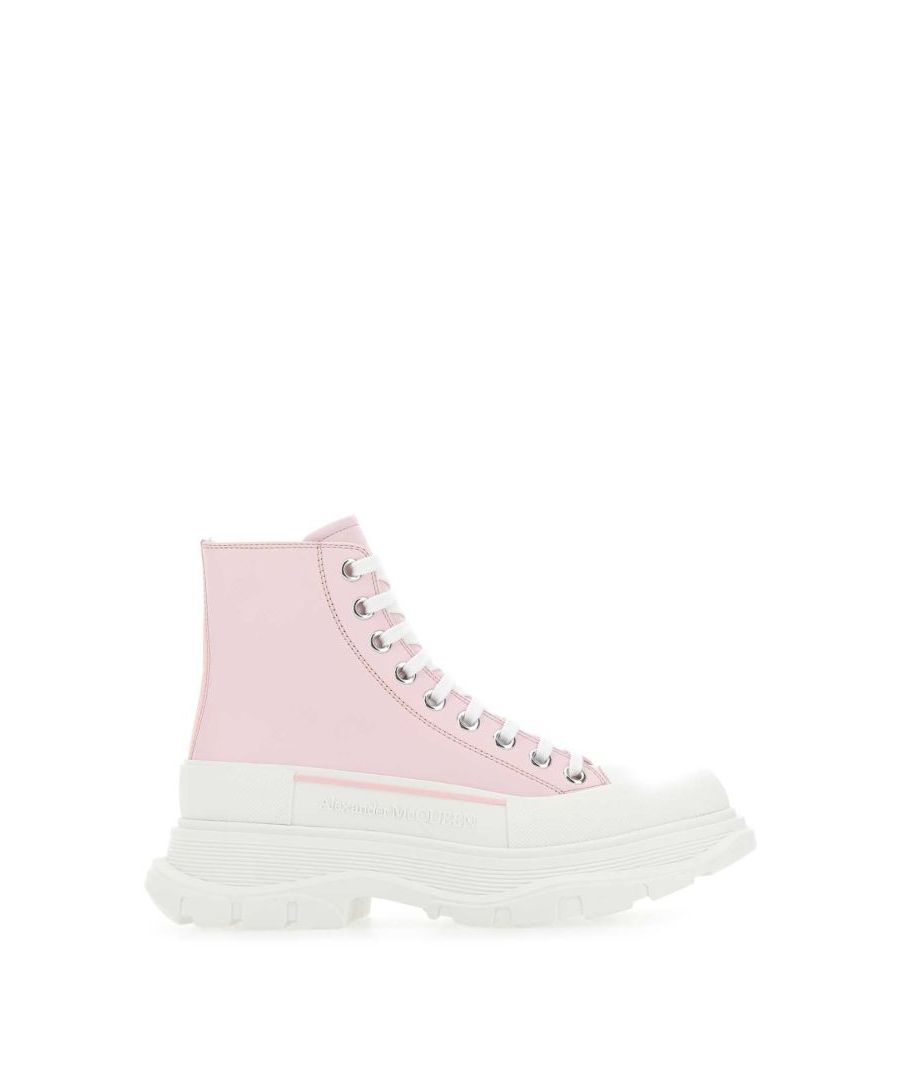Pastel pink leather Tread Slick sneakers
