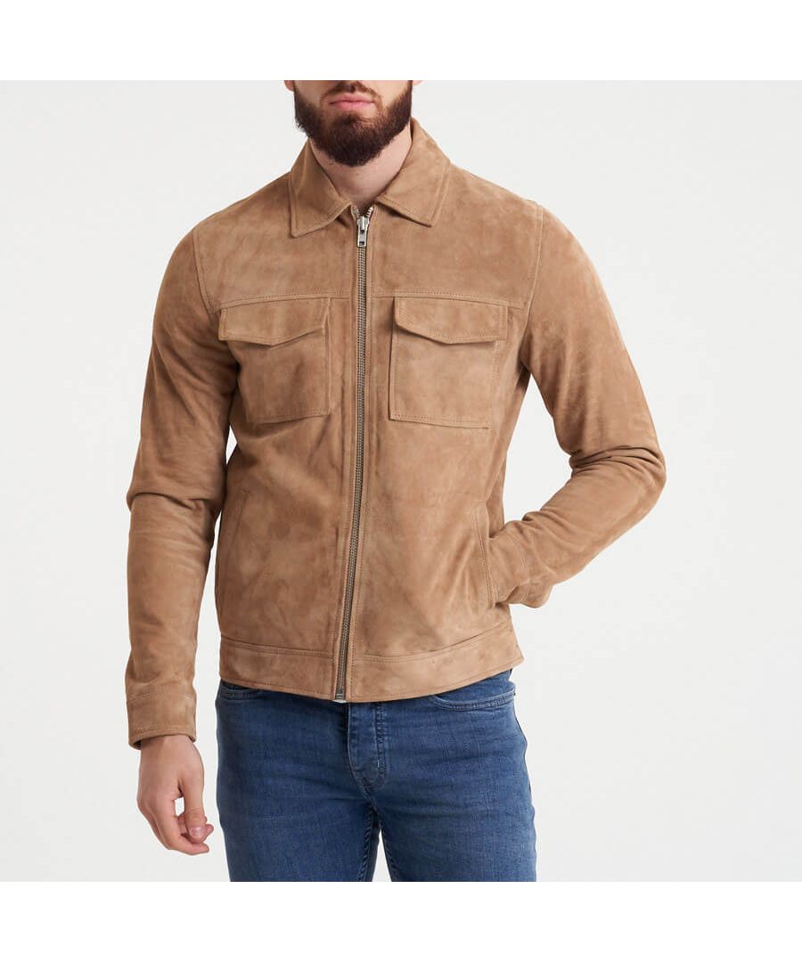 Show off your soft side with the Barneys Originals real suede trucker. Lightweight and super comfy, this jacket is perfect for smart/casual affairs.