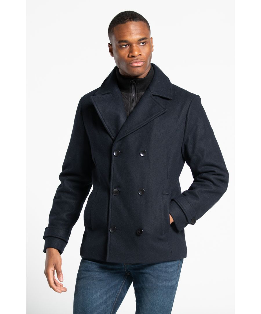 This faux wool coat from Tokyo Laundry is perfect for your winter wardrobe. The coat features an inside funnel neck zip, double-breasted lapel, and button-up outer fastening. The coat has two front pockets and button detailing on the cuff. This is the perfect coat to keep warm and make a statement.