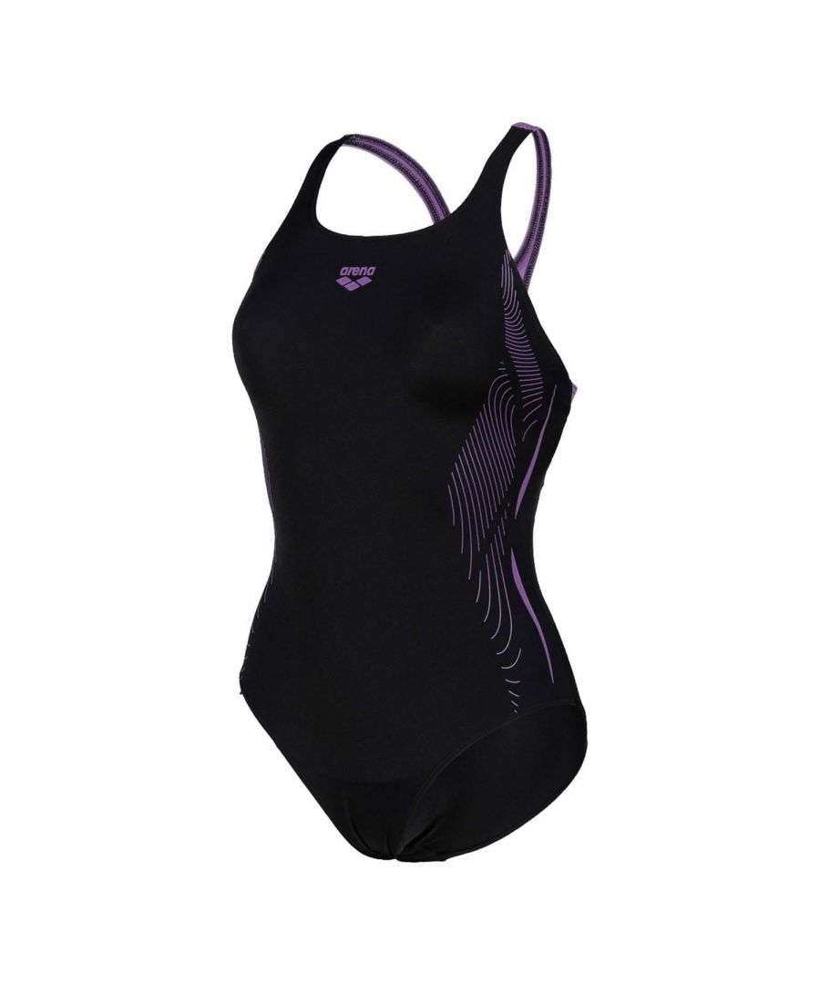 Arena Womenss Swim Pro Graphic Swimsuit in Black - Size 14 UK