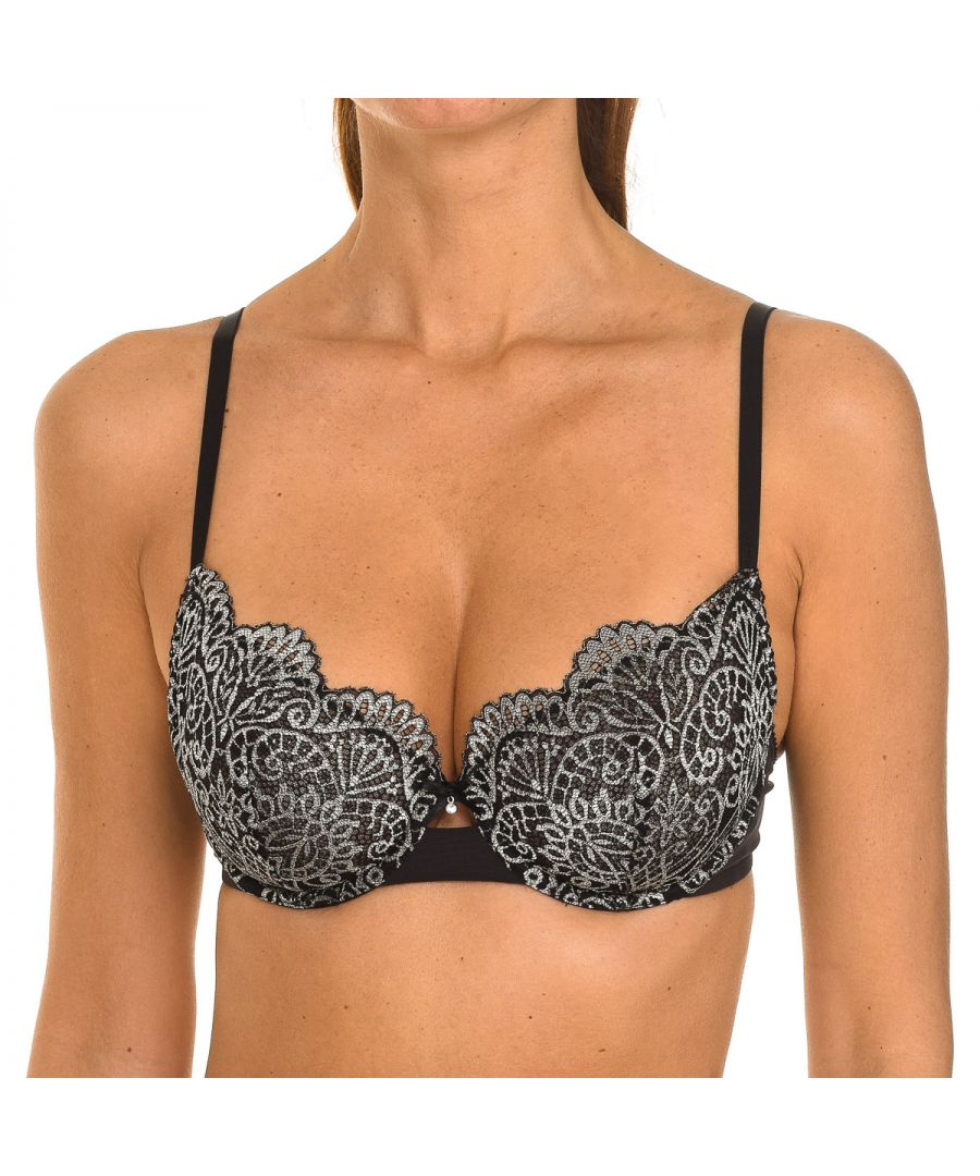 Wonderbra Womens Push-Up Bra With Cups And Padding W0aq8 Women - Black - Size 38B