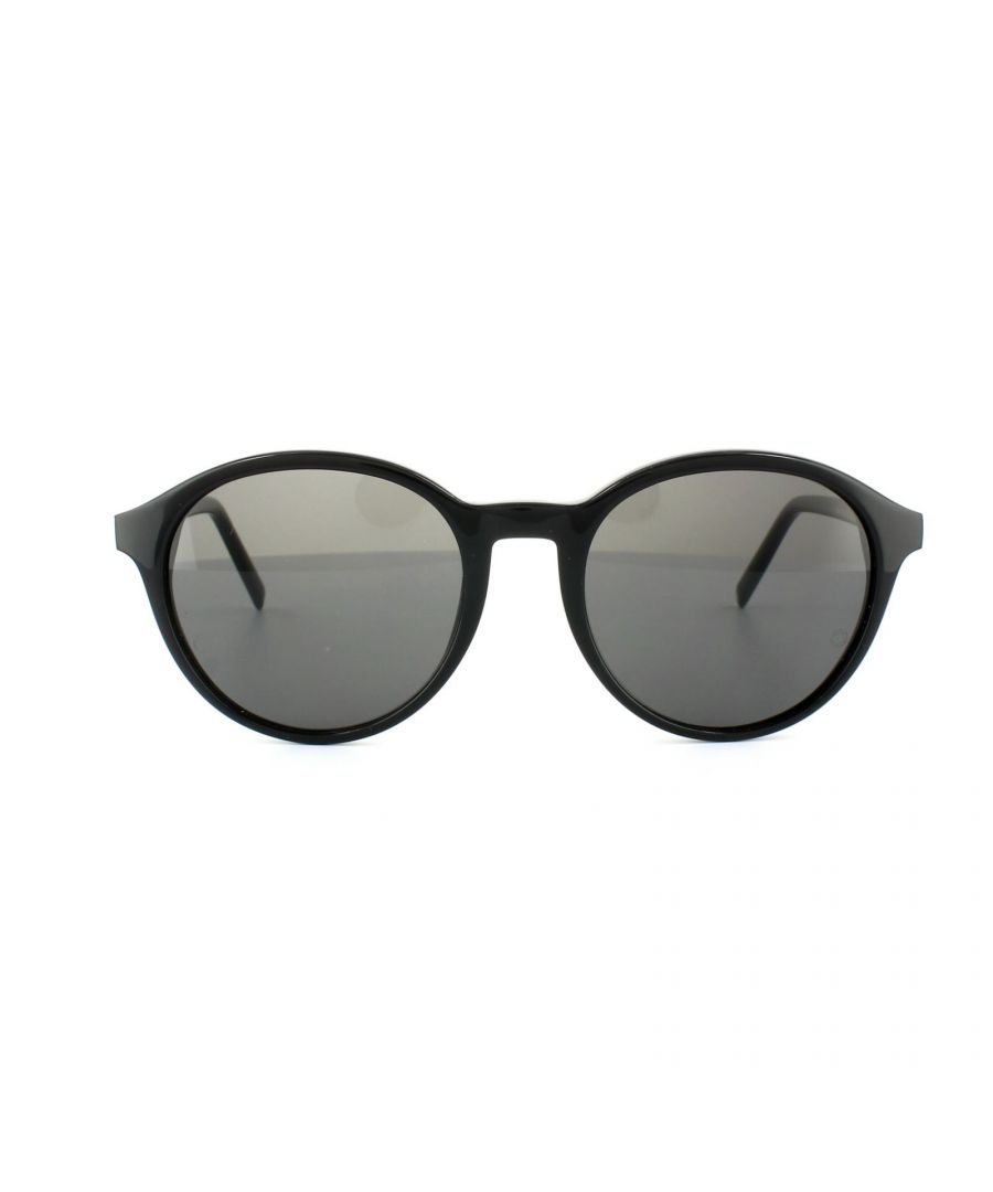 Mont Blanc Unisex Sunglasses MB505S 01B Shiny Black Dark Grey Smoke - One Size