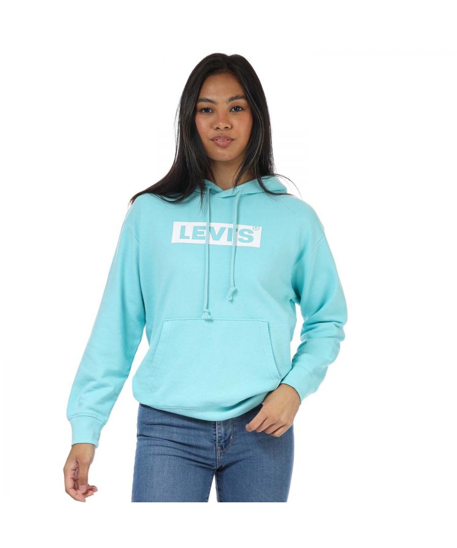 Levi's hoodie met standaard print voor dames, blauw