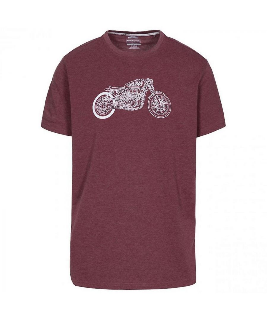 Trespass - Heren Motor T-Shirt (Bordeaux Rood)