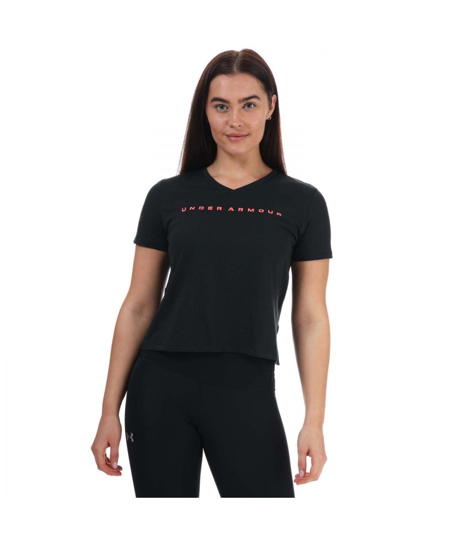 Under Armour UA Speed Stride Chroma T-shirt voor dames, zwart
