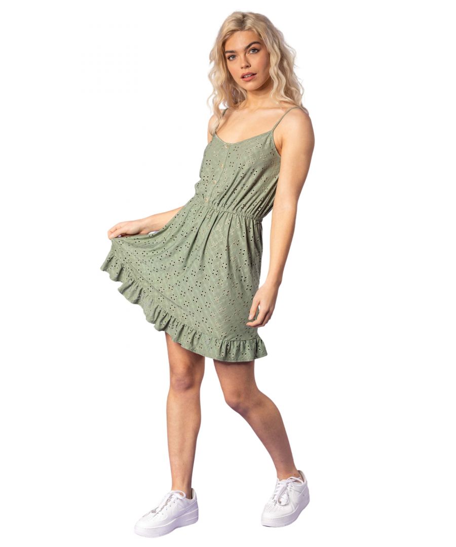 Strappy Frill Hem Skater Dress