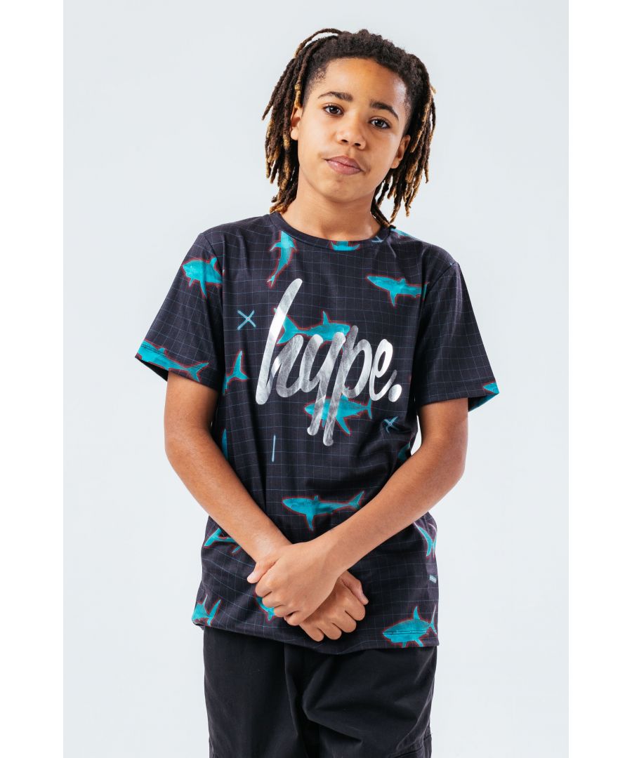 Image for Hype Neon Shark Kids T-Shirt