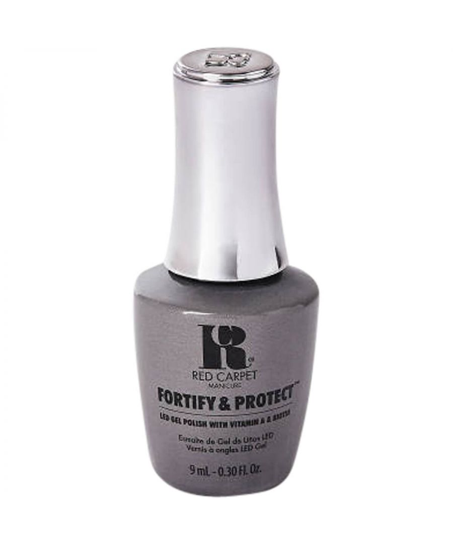 LED gel polish\n\n\n\n\n\nMedium grey colour\n\nEasy to use brush and cap\n\nLong-lasting for up to 21 days\n\nLED light required to cure\n\nVitamin-rich formula for healthy nails\n\nStreak-free and even application\n\n\n\n\n\n\n\nThe Fortify & Protect range from Red Carpet Manicure brings a salon-standard gel manicure to the comfort of your own home. Formulated with vitamins like Vitamin A and Biotin for healthy nails, this gel polish can last up to 21 days. The polish applies streak-free thanks to the professionally designed bottle and cap. Simply apply as many layers as desired, curing each layer separately under LED light for the perfect at-home gel manicure.\n\n\n\n\n\nRed Carpet Manicure My Screen Time 9ml