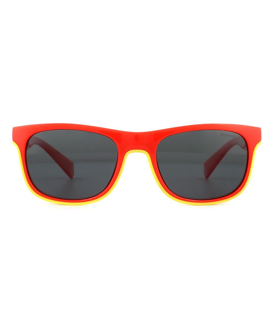 Image for Polaroid Kids Sunglasses PLD 8041/S AHY M9 Red Yellow Grey Polarized