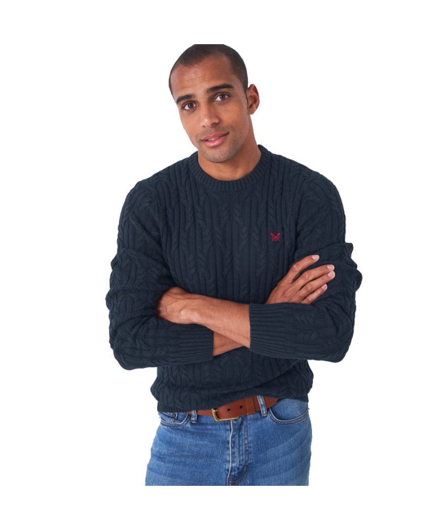 men's jumper with leather elbow patches