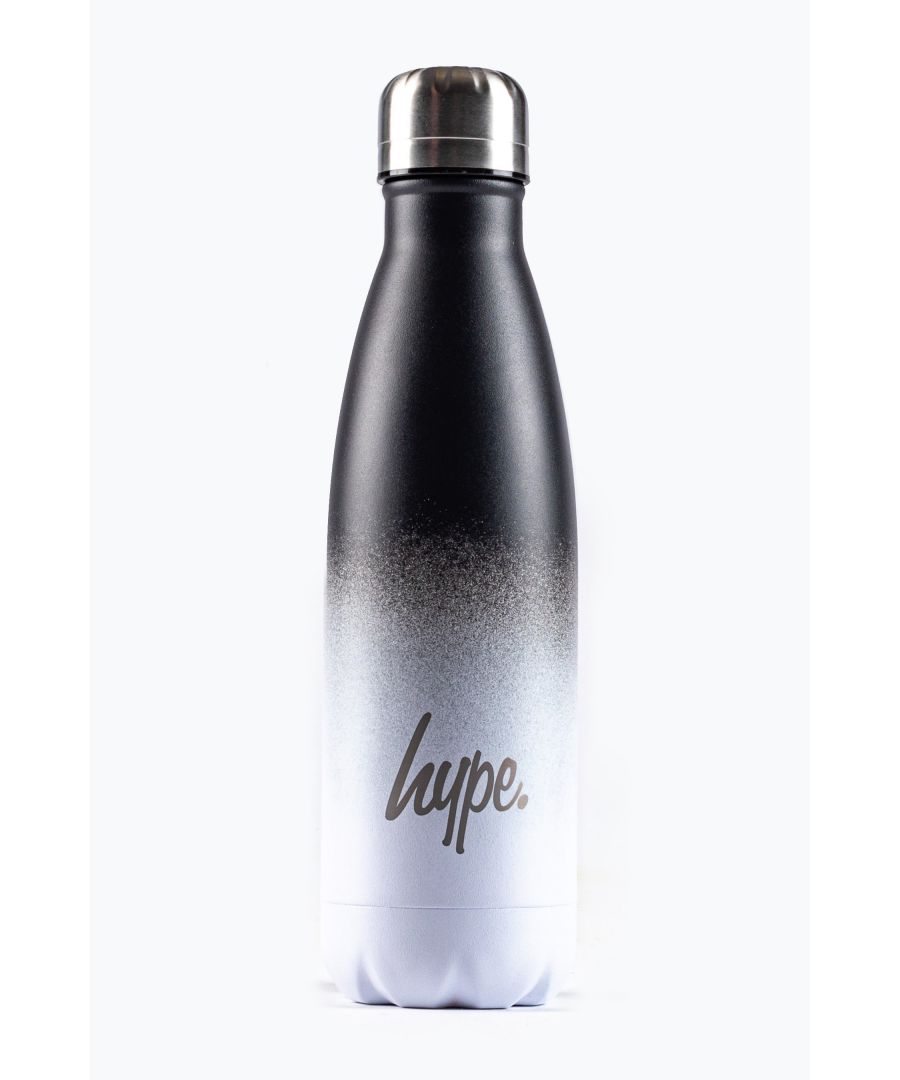 Image for Hype Black & White Gradient Powder Coated Metal Bottle - 500Ml