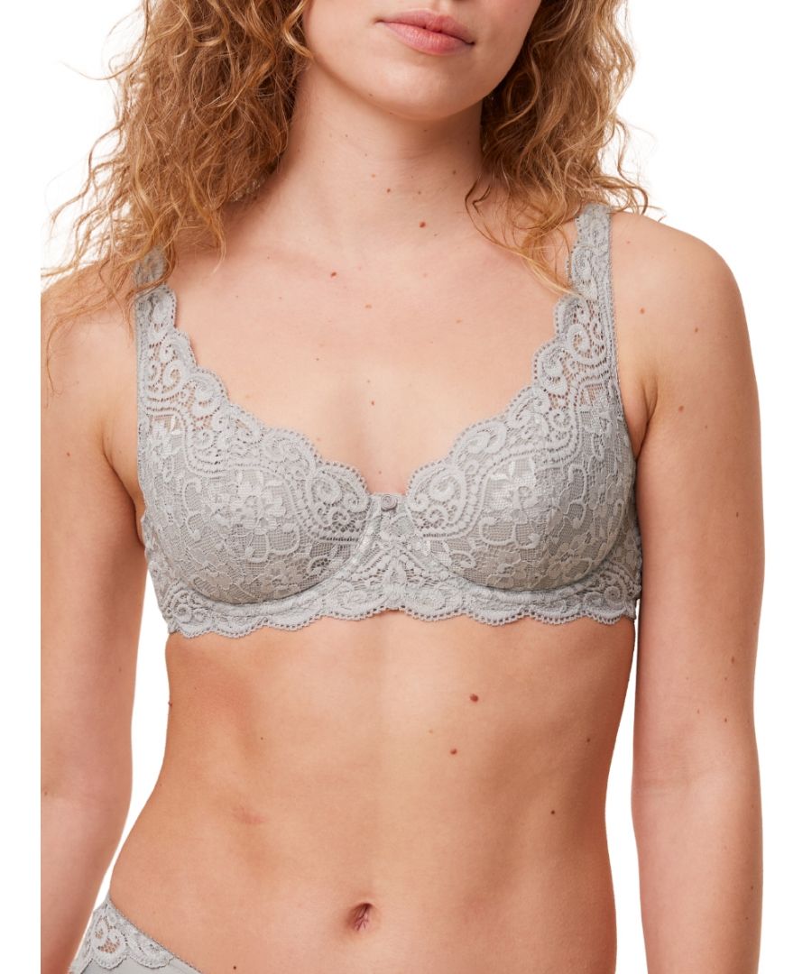 Triumph Womens Amourette WHP Half Cup Padded Bra - Grey Polyamide - Size 36D
