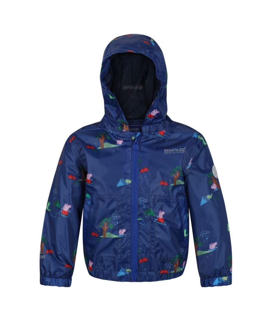 Image for Regatta Childrens/Kids Muddy Puddle Peppa Pig Hooded Waterproof Jacket (Royal Blue)