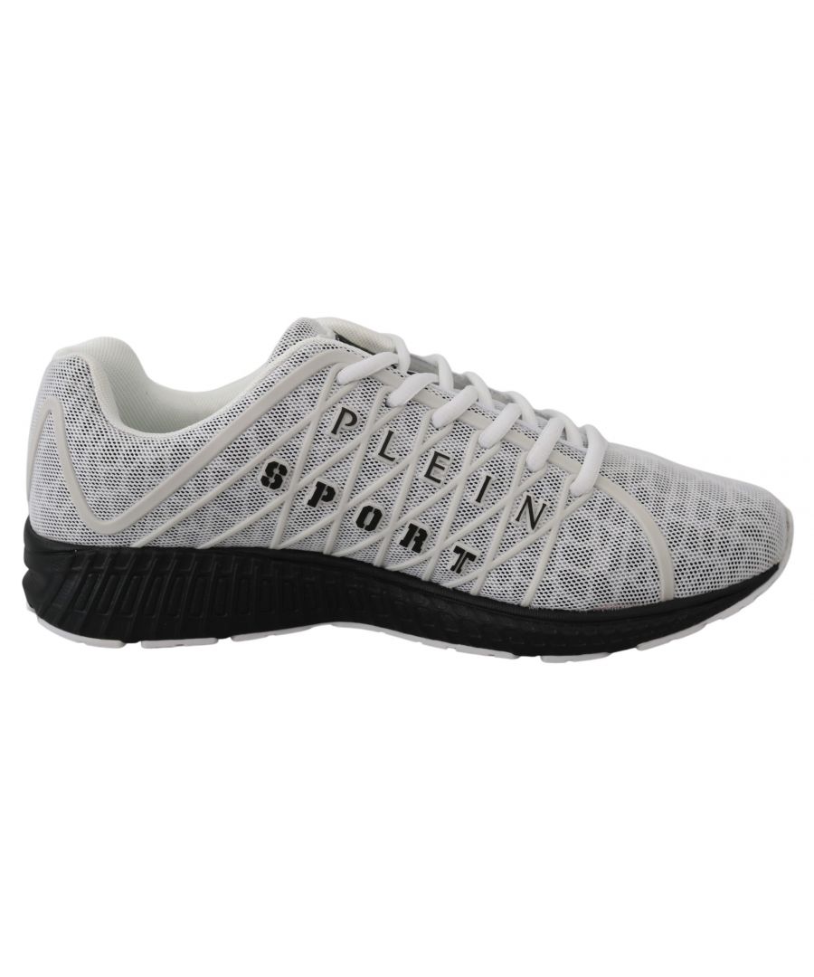 Gorgeous new with tags and box, 100% Authentic Plein Sport Mens shoes. Model: Runner Edward Sport Shoes. Color: White Material: Polyester Sole: Rubber Logo details Very exclusive and high craftsmanship print:solid material:mesh shape:low-top lacing:lace