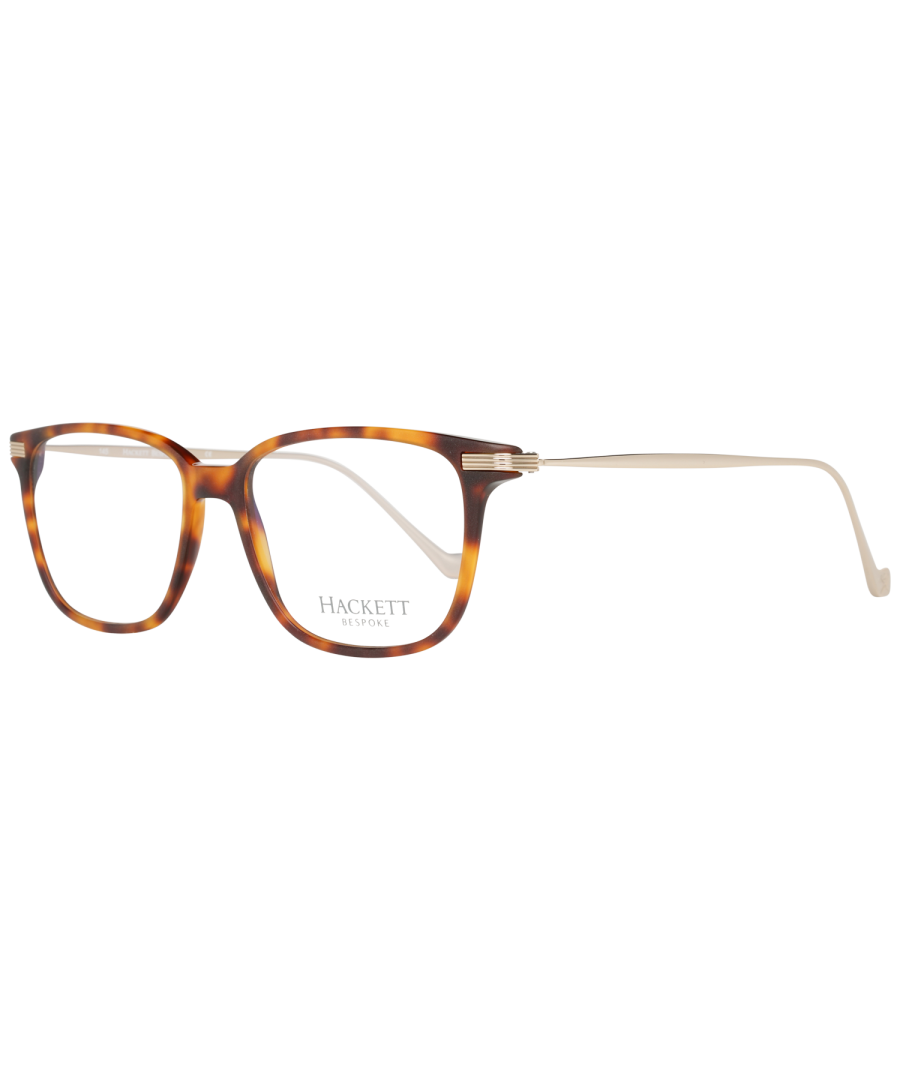 Hackett Bespoke Optical Frame HEB175 100 53 Men\nExtras: Geen extra's\nFrame kleur: Brons\nFrame materiaal: Metaal en kunststof\nGlas kleur: Demo glazen\nGlas materiaal: Kunststof\nStijl: Trapezium\nGlas-Effect: Geen extra's\nbescherming: Geen\nGlas breedte: 53\nGlas hoogte: 39\nWeb breedte: 16\nTempel Lengte: 145\nVeer Scharnier: Nee\nLeveringsomvang: Etui\nFrame Stijl: Full-Rim