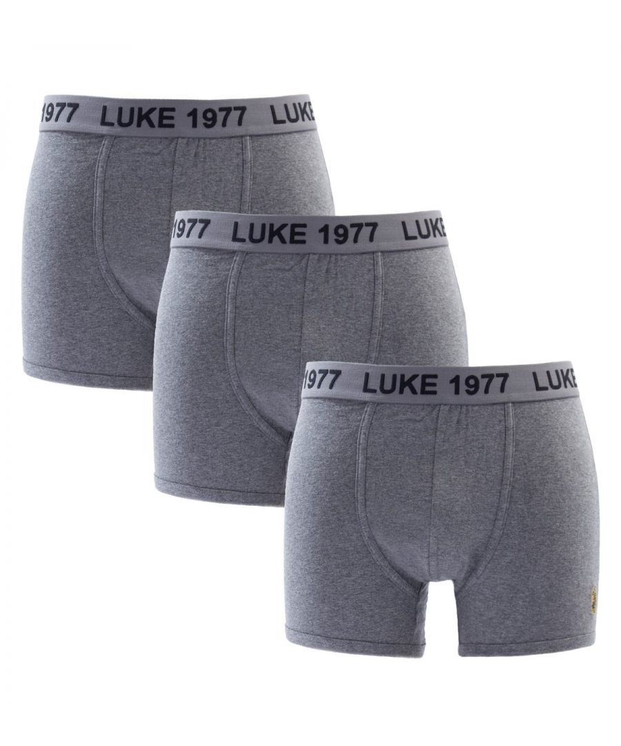 Image for Luke 1977 Three Pack Boxer Trunks - Grey