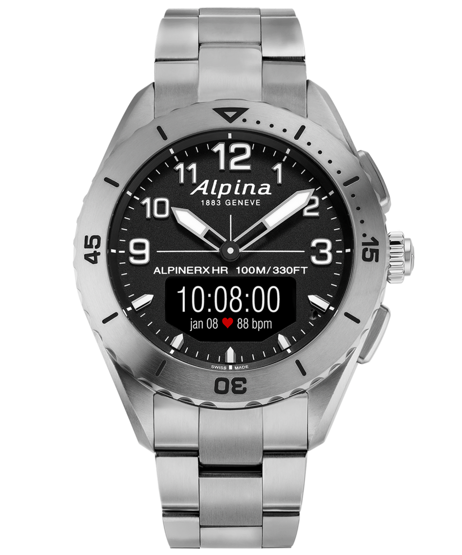 Dit Alpina Heren horloge beschikt over een Quartz binnenwerk. De kast (45 mm mm) is vervaardigd uit Titanium (Zilverkleurig) en heeft een Saffierglas. De band is Zilverkleurig Titanium. Dit horloge uit de Alpina Alpinerx Alive reeks is een mooi en tijdloos geschenk. Verras jezelf of iemand anders met dit cadeau. Bovendien geniet u hierbij van 2 jaar garantie tegen alle fabricagefouten.