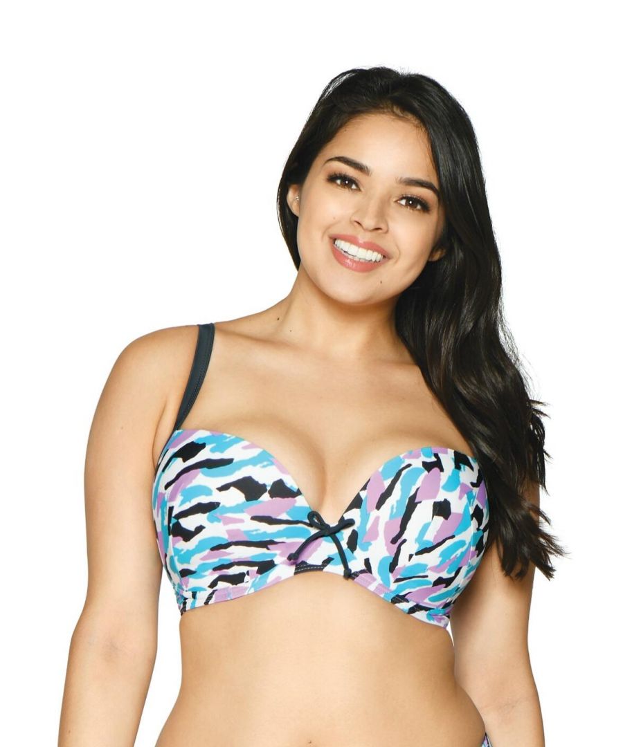 Curvy Kate Womens CS004303 Miami Heat Plunge Bikini Top - Multicolour - Size 32FF