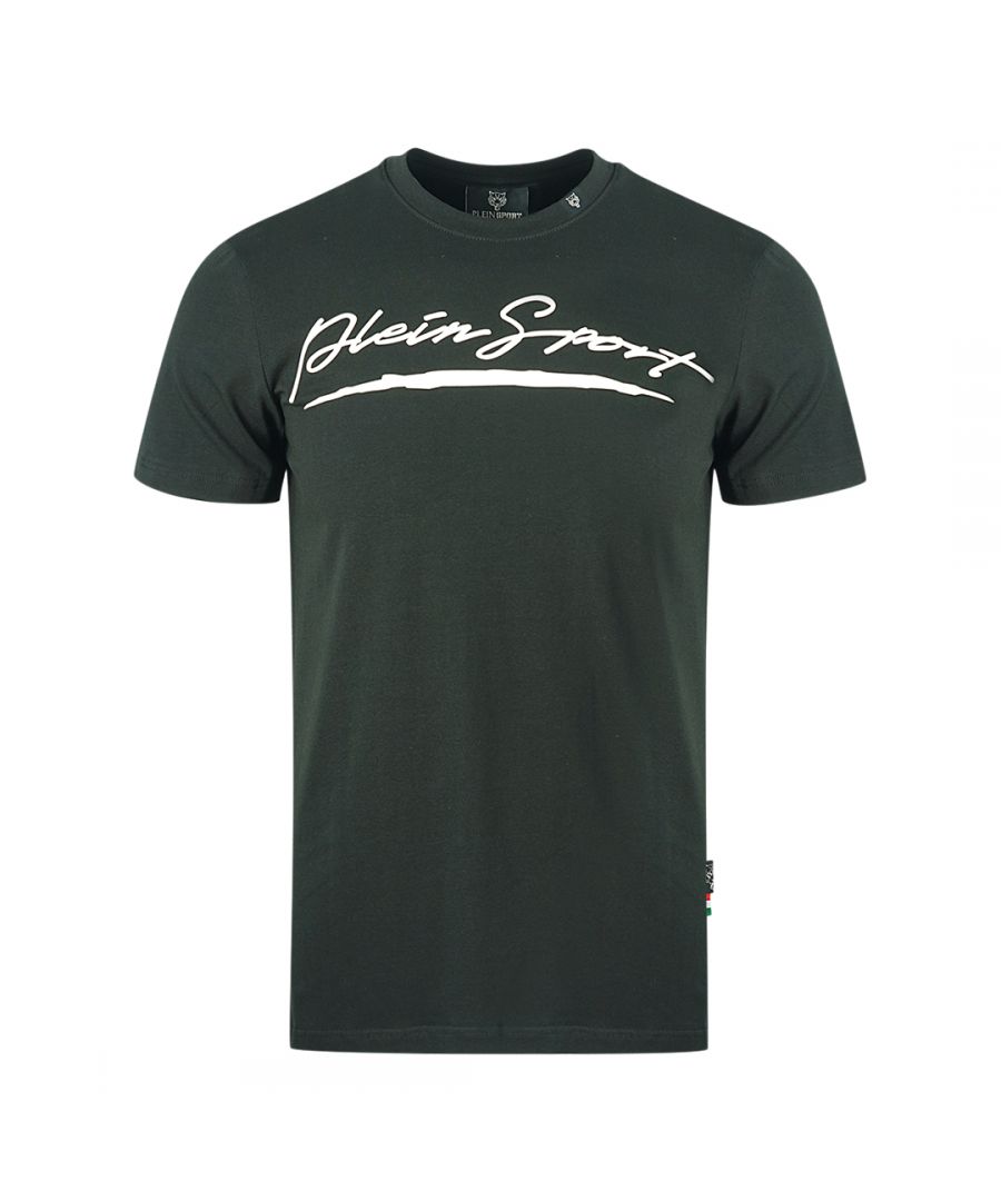 Philipp Plein Sport Signature Logo Black T-Shirt. Philipp Plein Sport Black T-Shirt. Stretch Fit 95% Cotton, 5% Elastane. Made In Italy. Plein Branded Badges. Style Code: TIPS108 99