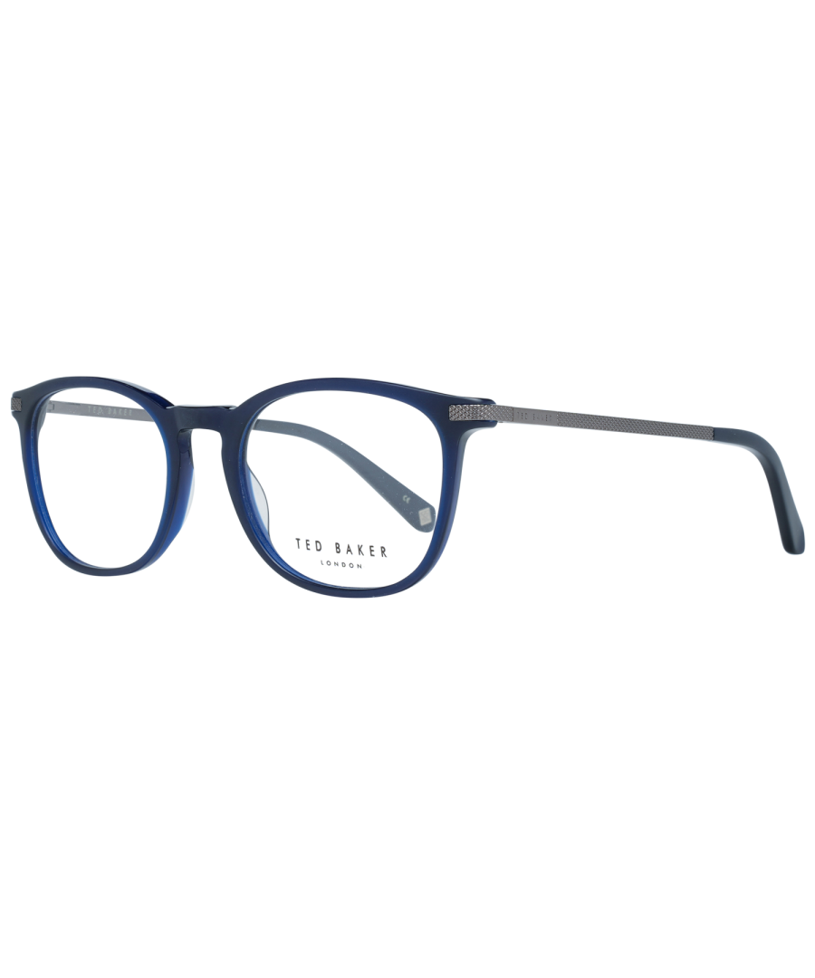 Ted Baker Square Mens Blue TB8180 Hyde  Glasses are a classic square style crafted from lightweight acetate. Ted Baker's logo features on the slender temples for brand authenticity.