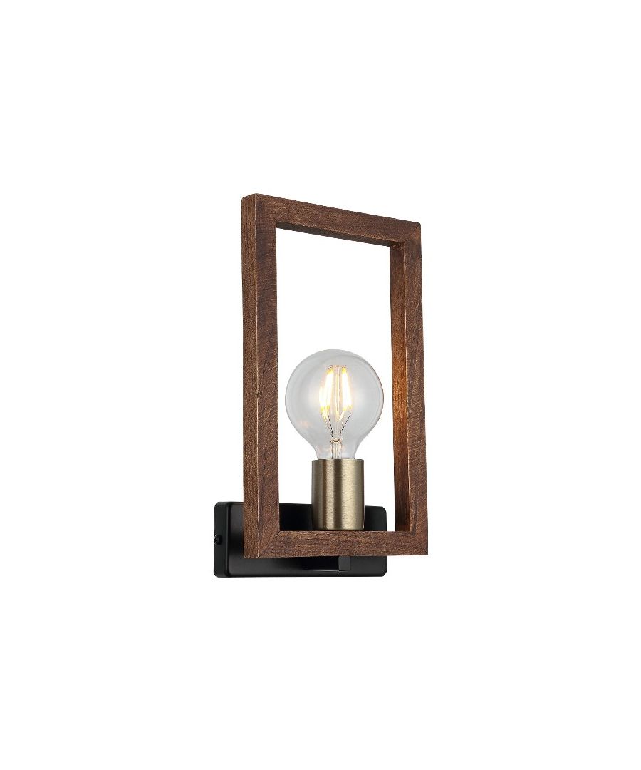 This wall lamp is the perfect solution to illuminate your home or office with style. Thanks to its design, it is ideal for use in both the living and sleeping areas. It is easy to clean and easy to assemble (mounting kit is included). Color: Gold, Black, Wood | Product Dimensions: W17xD8xH29 cm | Material: Metal, Wood | Power: 1 x E27, Max 40W | Product Weight: 0,44 Kg | Bulb: Not Included | Packaging Weight: 0,76 Kg | Number of Boxes: 1 | Packaging Dimensions: W20xD31xH10 cm.