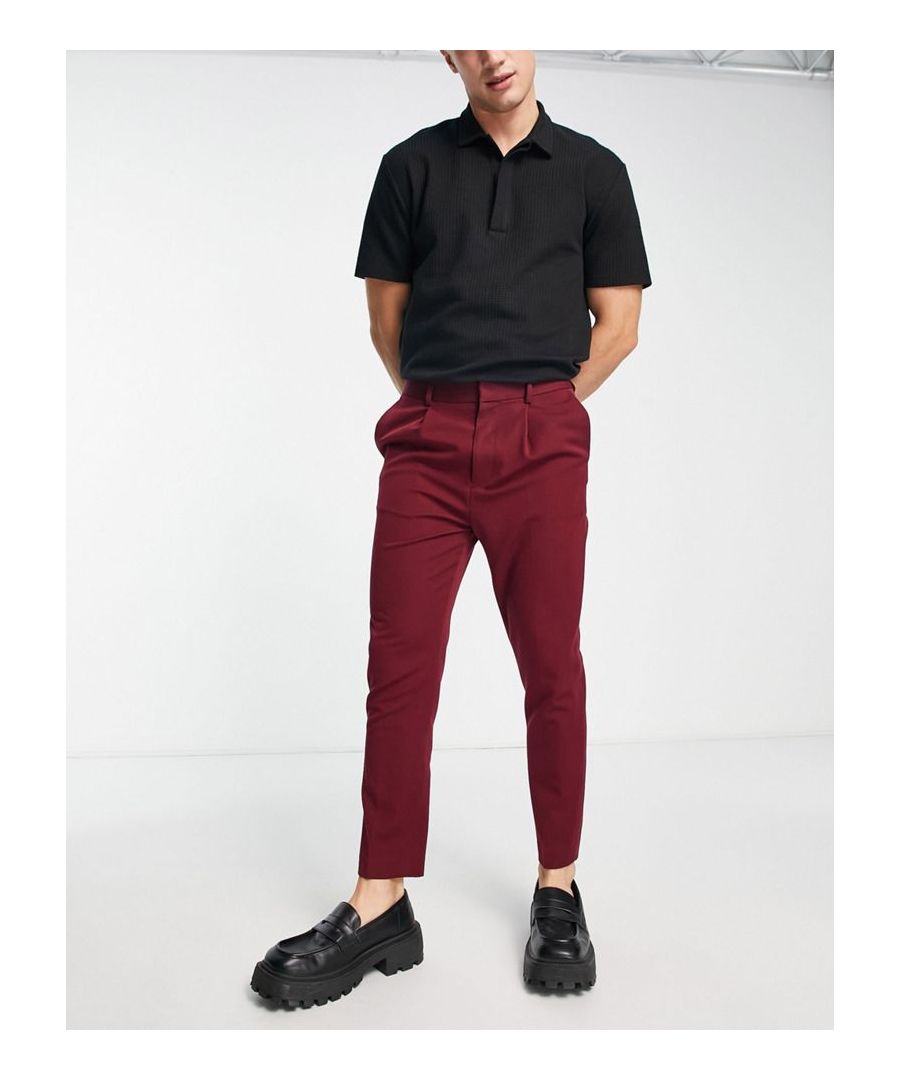 Trousers & Chinos by ASOS DESIGN Treat your lower half Regular rise Belt loops Concealed fly Four pockets Regular, tapered fit Sold by Asos