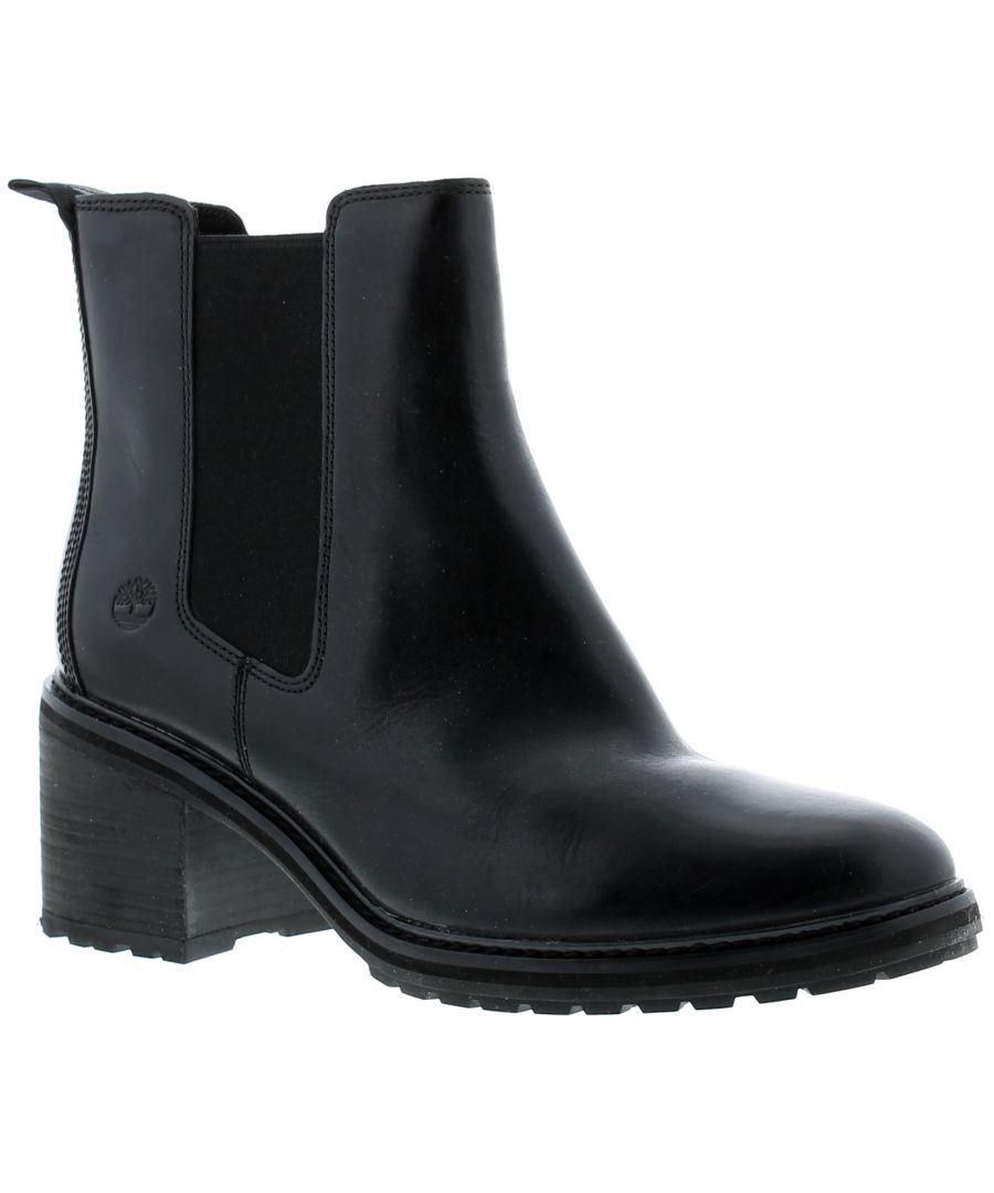 Timberland Sienna Womens Leather Ankle Boots Black B Grade. Leather Upper. Fabric Lining. Synthetic Sole. Timberland Womens Ladies Leather Chelsea Boot Comfortable.