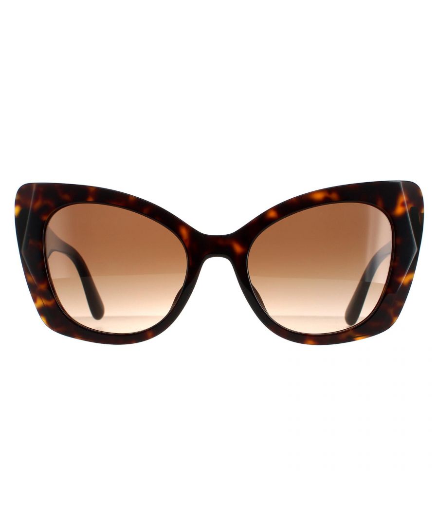 Dolce & Gabbana Butterfly Womens Dark Havana Brown Gradient DG4405F - One Size