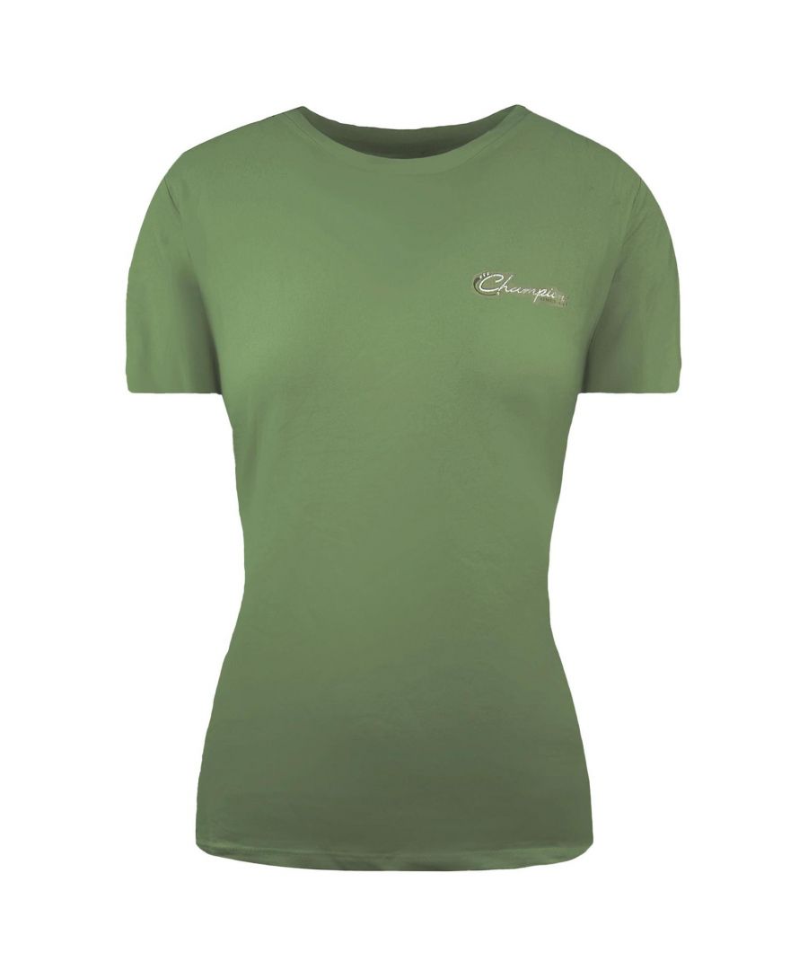 Champion Comfort Fit Womens Green T-Shirt Cotton - Size 2XL