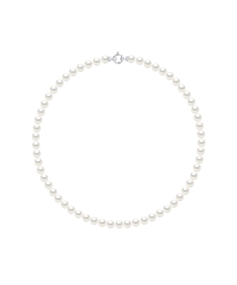 Image for DIADEMA - Necklace - Princess - Real Freshwater Pearls - White Gold