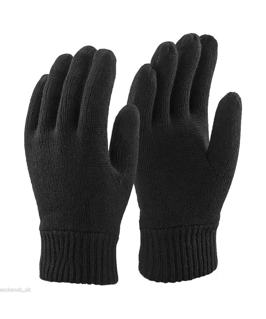 Sock Snob Adult Mens Thin Knitted Warm Magic Thermal Wool Gloves for Winter 