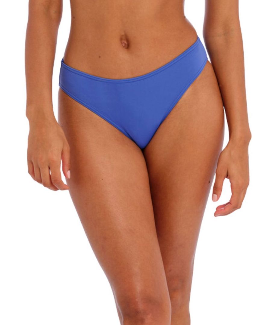 Freya Womens Jewel Cove Bikini Brief - Blue Nylon - Size Medium