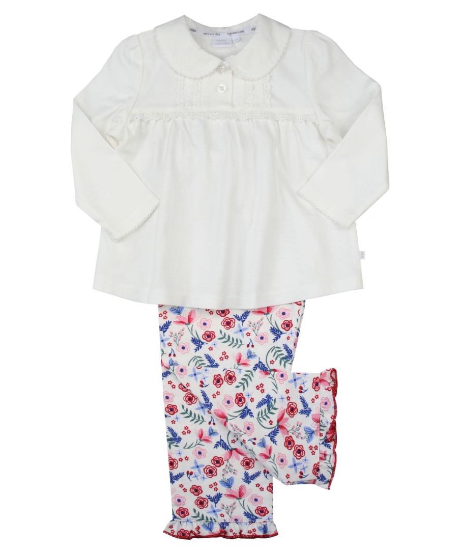 Image for Girls Peter Pan Collar Jersey Pyjamas