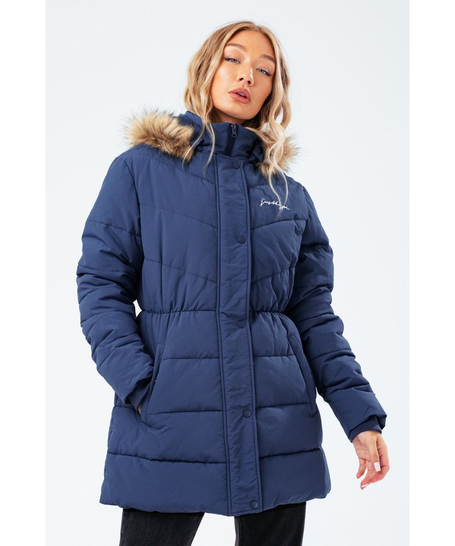 Image for Hype Navy Fitted Women's Puffer Jacket