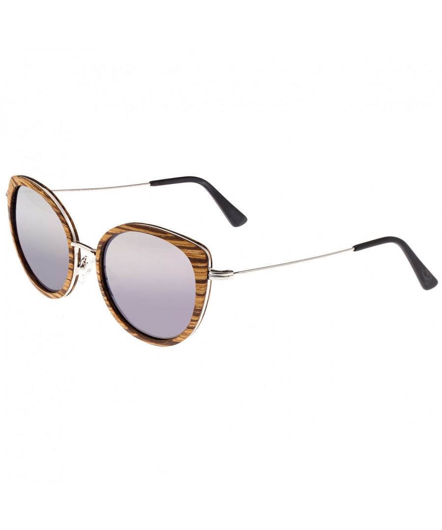 Earth Wood Unisex Oreti Polarized Sunglasses - Black/Brown - One Size
