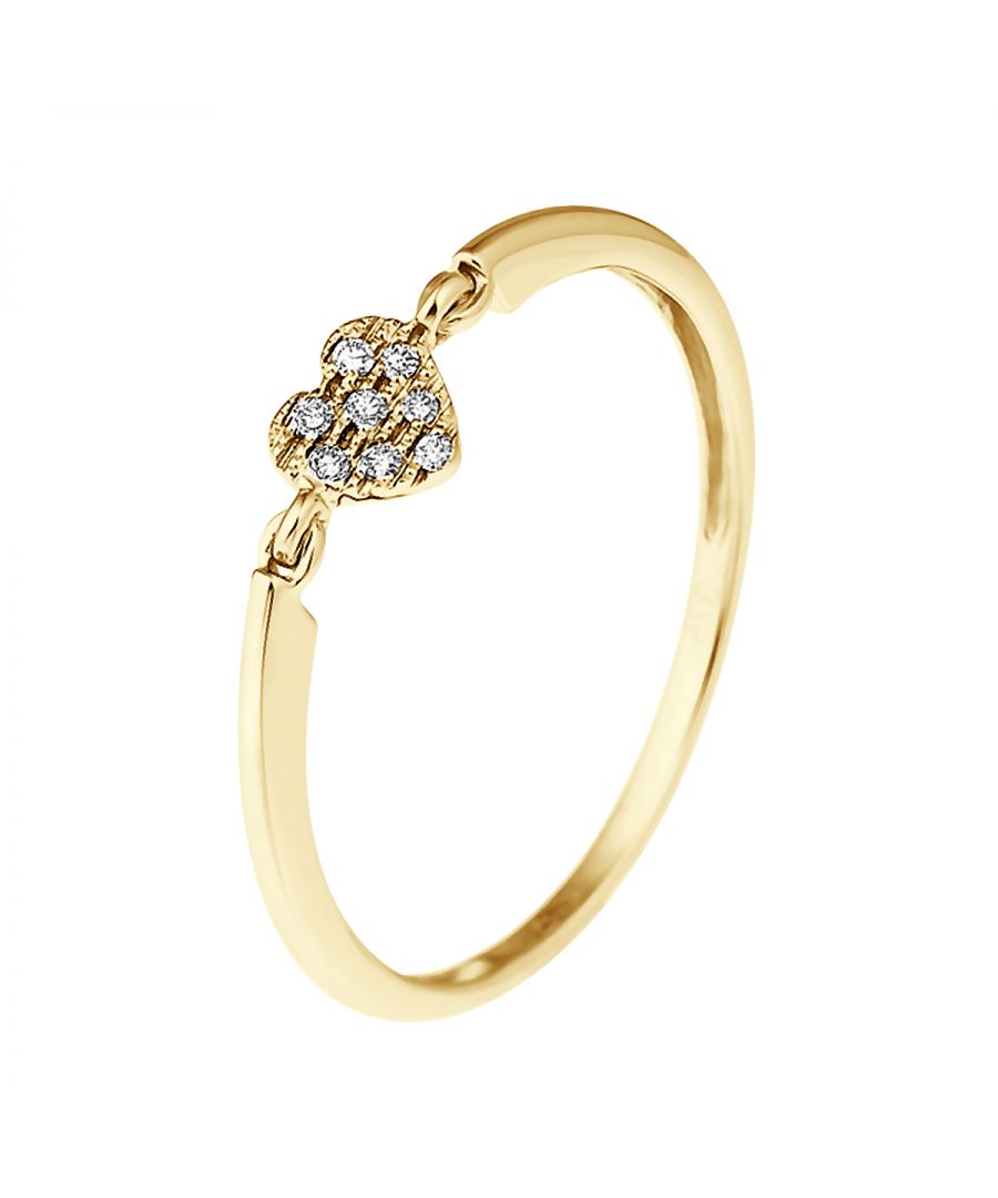 Image for DIADEMA - Ring - Heart - Diamonds - Yellow Gold