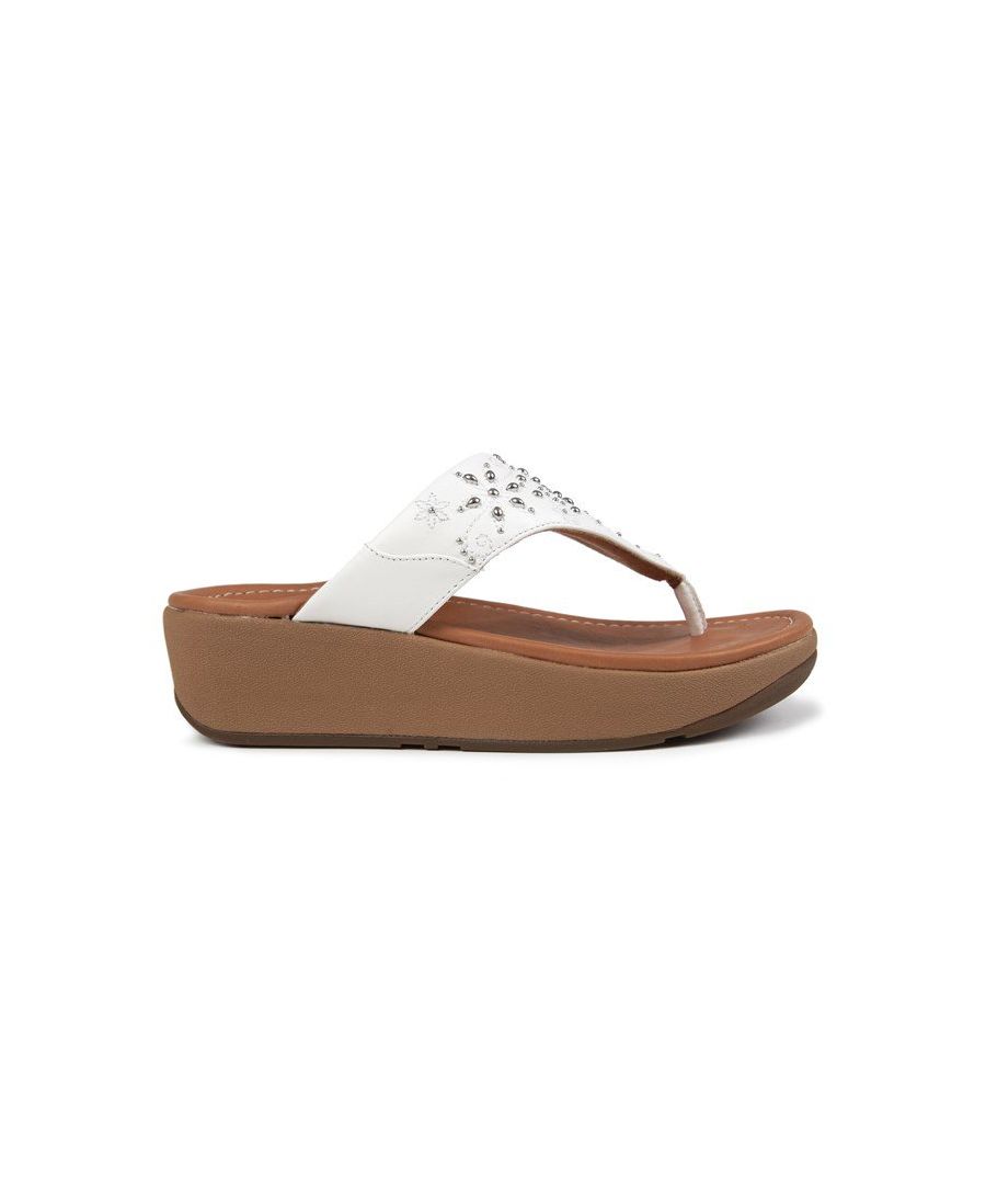 Fitflop Myla Floral Stud Toe Thong Sandals