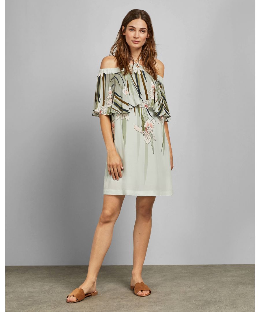 Image for Ted Baker Piipper Willow Cold Shoulder Playsuit, Light Green