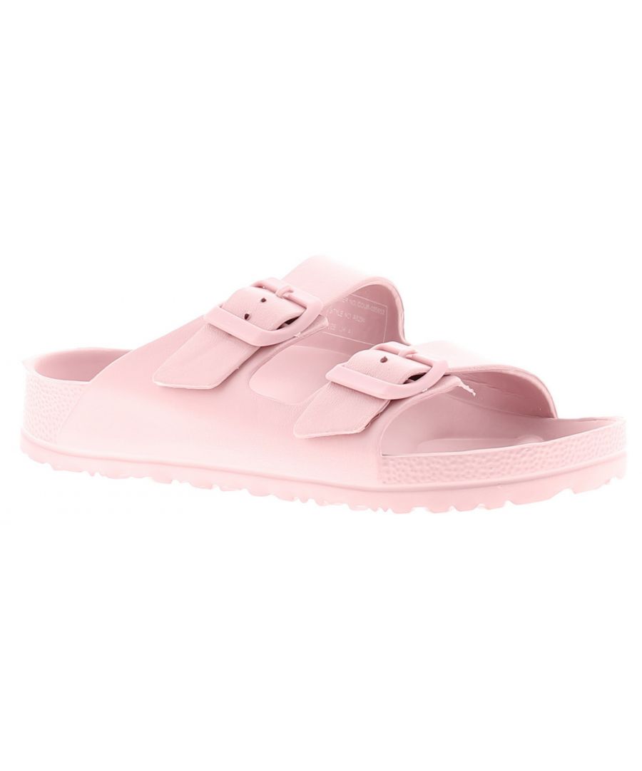 Miss Riot Duplex Girls Sandals & Sliders Pink. Manmade Upper. Manmade Lining. Synthetic Sole. Girls Childrens Lightweight Eva Comfort Flexible Moulded Mule.
