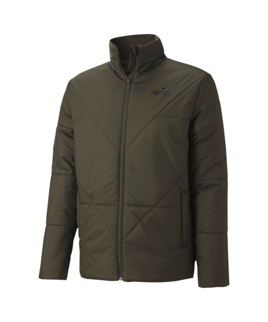 Puma Essential Padded Jacket Mens - This great Puma Essential Padded Jacket has been made to for a standard fit with a full zip fastening closure, side pockets, interior welt pocket and a classic chest logo.