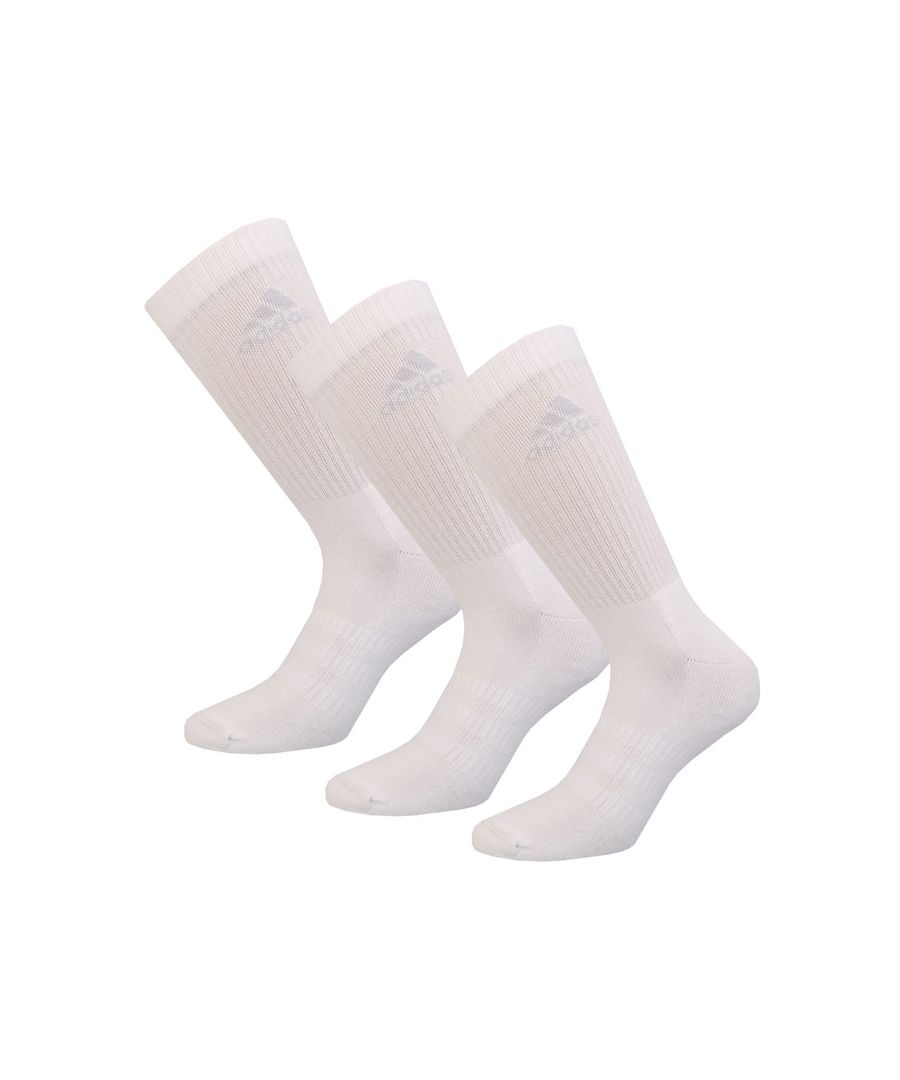 Image for Men's adidas 3-Pack Cushioned Crew Socks in White