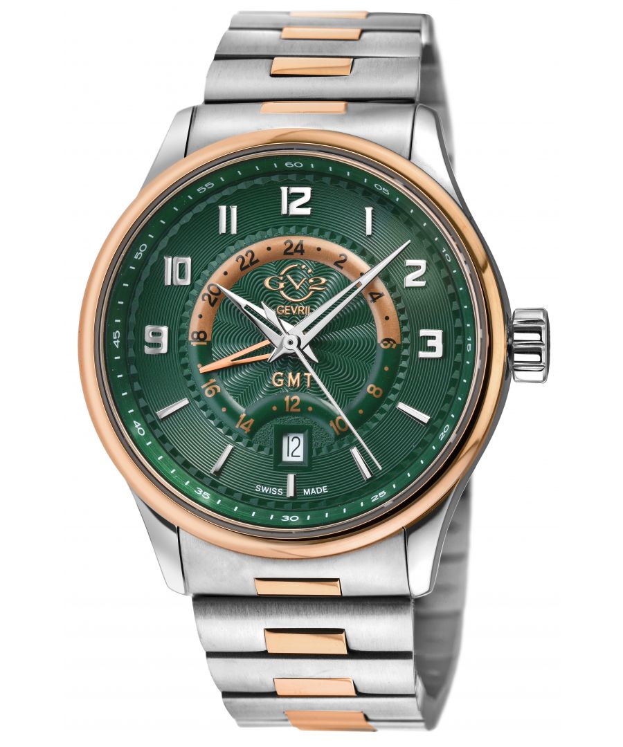 Image for GV2 Men's Giromondo Green Dial Stainless Steel Watch