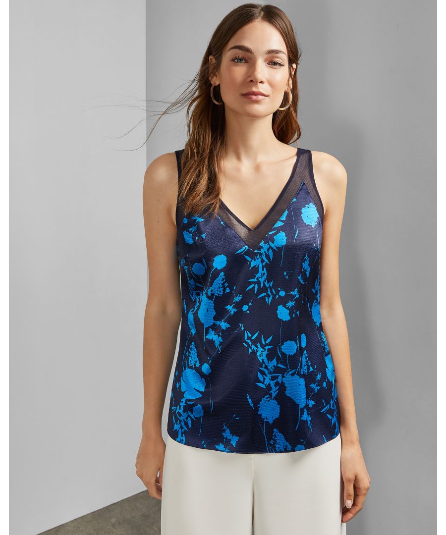 Image for Ted Baker Suzy Bluebell Printed Cami, Dark Blue