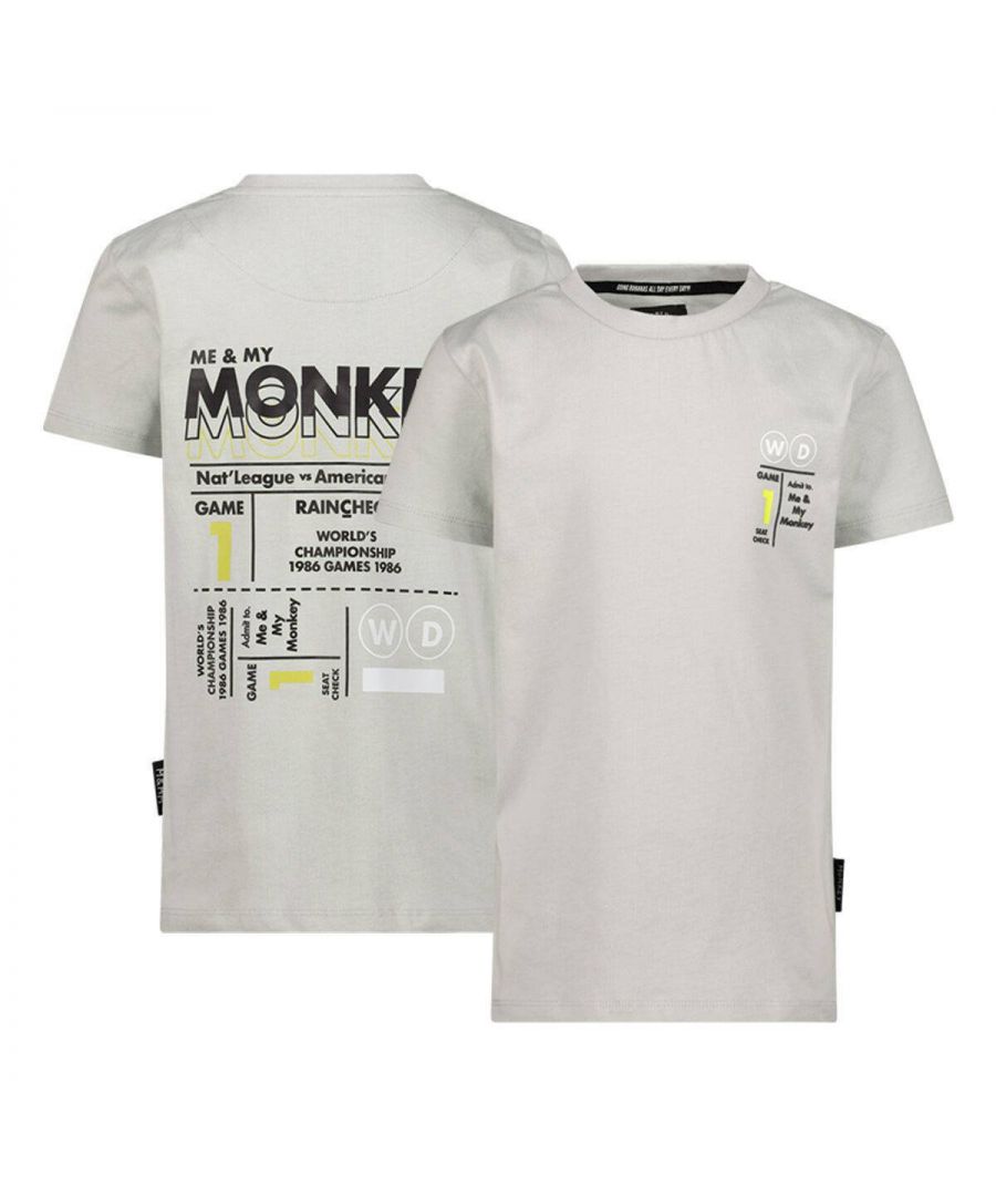 Dit T-shirt voor jongens van Me & My Monkey is gemaakt van katoen. Het model heeft een ronde hals en korte mouwen.