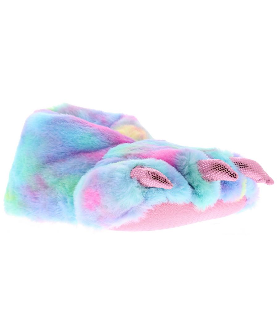 Wynsors unicorn girls kids novelty slippers pink UK Size 