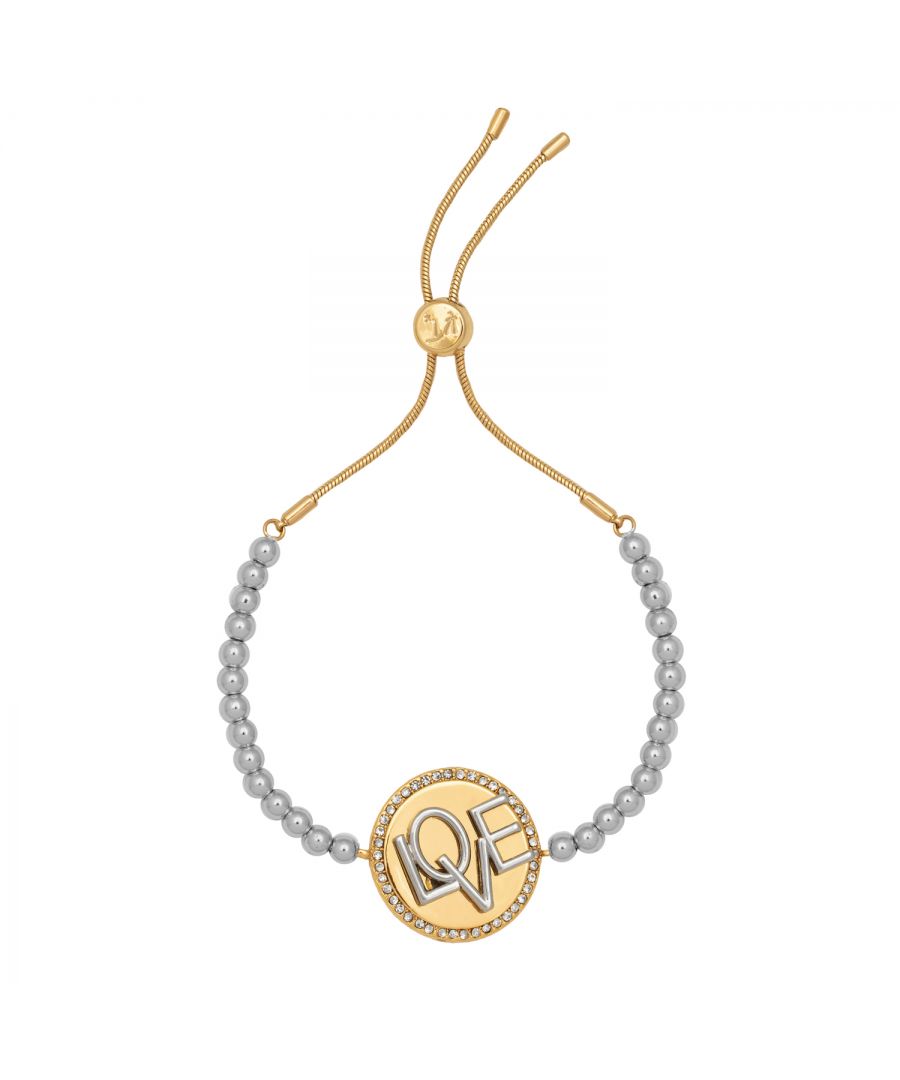 Image for Kate Thornton Gold/Silver LOVE Ball Bracelet