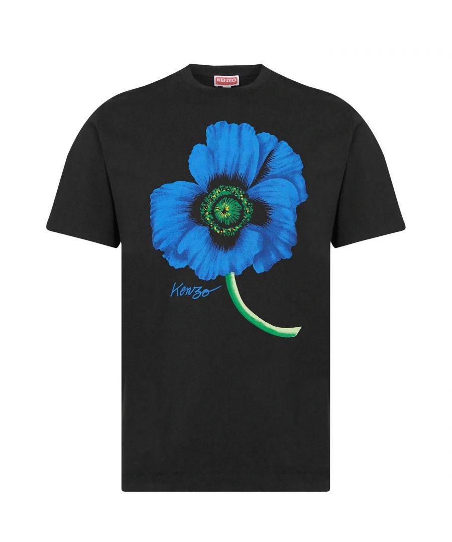 The poppy has become an unofficial motif of KENZO’s AW22 collection. Made from a comfortable cotton-jersey that lends itself to casual all-day wear, the black Poppy T-shirt is printed with the signature flower in an electrifying blue palette.