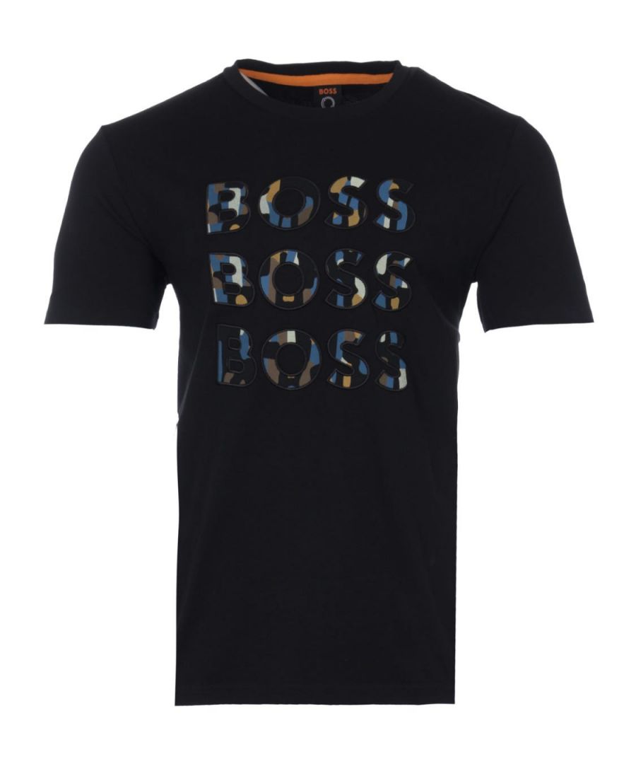 Dit T-shirt voor heren van BOSS Casual is gemaakt van katoen en heeft een logo-opdruk. Het model heeft een ronde hals en korte mouwen.details van dit shirt:stijlnaam: Teelogofun
