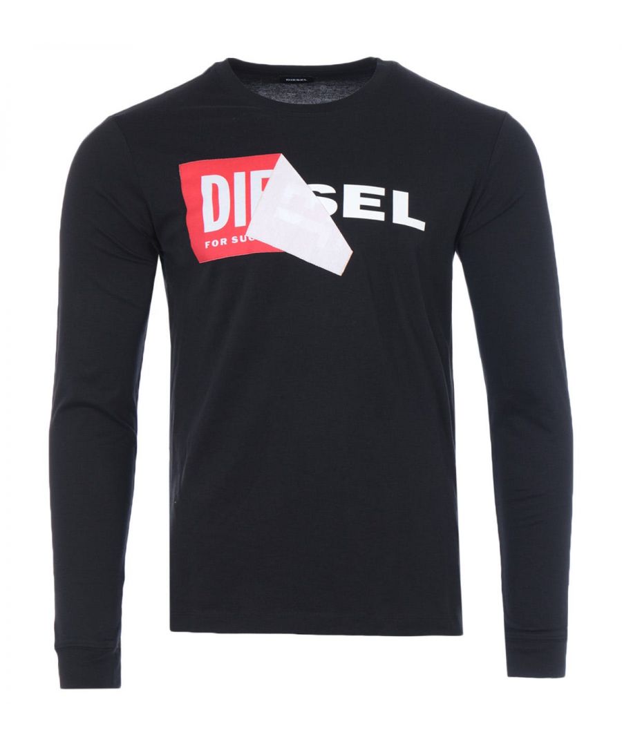Image for Diesel T-Diego Double Logo Long Sleeve T-Shirt - Black