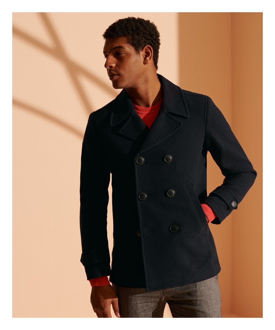 Image for Superdry Foundation Double Breasted Peacoat